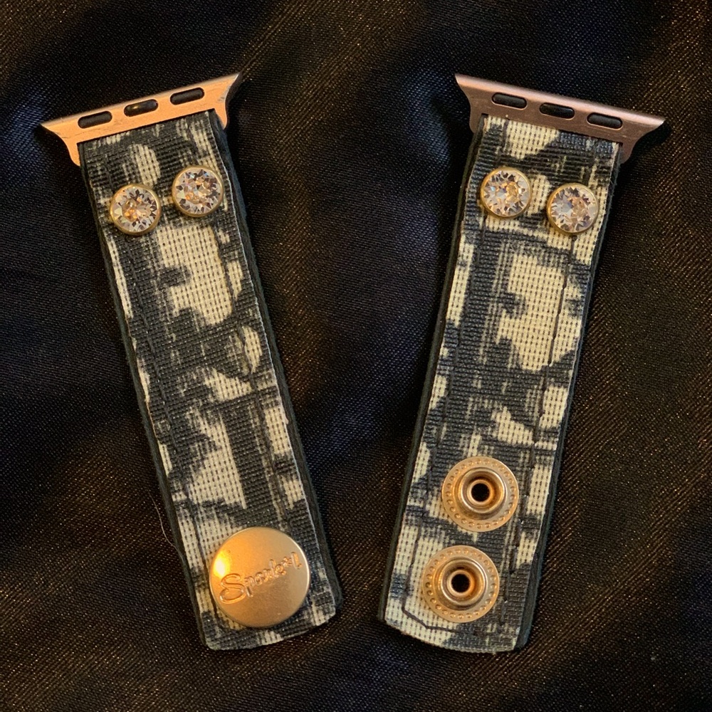 Black Dior Spark*l 38/40 Apple Watch Band Sz. XS